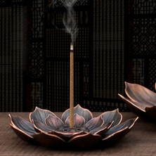 Bangguo Shop C No.13 Tarzı Tibet Gümüş Lotus Tütsü Yakıcı Tutucu Retro Tütsü Çubukları Yakıcı Tütsü Küllük Censor Tutucu Tabak Budizm Zen Dekorasyon (Yurt Dışından)