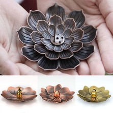 Bangguo Shop C No.13 Tarzı Tibet Gümüş Lotus Tütsü Yakıcı Tutucu Retro Tütsü Çubukları Yakıcı Tütsü Küllük Censor Tutucu Tabak Budizm Zen Dekorasyon (Yurt Dışından)