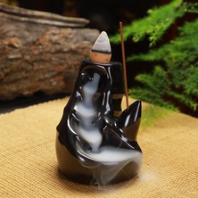Bangguo Shop C B Tarzı Mini Ters Akışlı Şelale Lotus Ayar Esans Difüzör Seramik Tütsü Tutucu Ev Hava Temizleyici Için Tütsü Standı (Yurt Dışından)