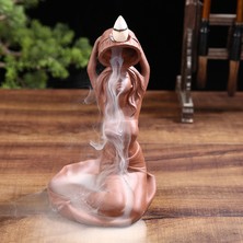 Bangguo Shop C Klip Stili Su Şelalesi Tütsü Yakıcı Geri Akış Seramik Tütsü Tutucu Tütsü Denizkızı Geri Akış Tütsü Koni Ev Dekor Ofis Süs Eşyaları (Yurt Dışından)