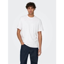Only & Sons Onslevı Lıfe Reg Text Beyaz Erkek T-Shirt 22028147