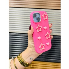 Aktech iphone 13 ve 14 Uyumlu Kaliteli Silikon 3D Yıldız Kılıf