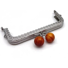 Angel Çanta Aksesuar 10.5 cm Gümüş Renk Ahşap Toplu Cüzdan Klipsi, Cüzdan Bursu