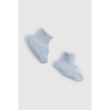 Organik Pamuk Yenidoğan Mavi Patik