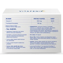 Vitafenix Lipozomal C Vitamini Içeren Takviye Edici Gıda 40 Kapsül