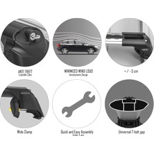 Turtle Air-2 Black Full Kit BYD SEAL U DM-i, BYD SEAL U EV Tavan Ara Atkı Seti Siyah