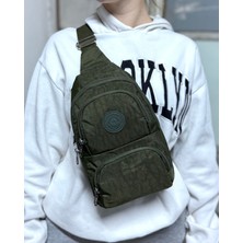Unisex Krinkıl Su Geçirmez Modern Body Bag Çapraz Omuz Çantası 3300 Haki