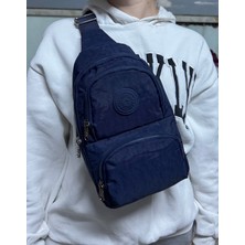 Unisex Krinkıl Su Geçirmez Modern Body Bag Çapraz Omuz Çantası 3300 Lacivert
