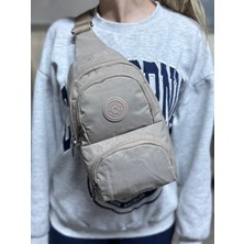 Unisex Krinkıl Su Geçirmez Modern Body Bag Çapraz Omuz Çantası 3300 Bej