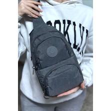 Unisex Krinkıl Su Geçirmez Modern Body Bag Çapraz Omuz Çantası 3300 Gri