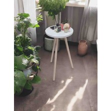 Hesa Yüksek Yan Sehpa Koltuk Sehpası Balkon Küçük Çiçek Koyma Sehpası Beyaz