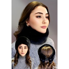 Tezzgelsin Kadın Vegan Kürk Boyunluk Bandana