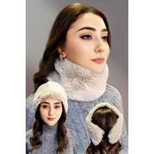 Tezzgelsin Kadın Vegan Kürk Boyunluk Bandana