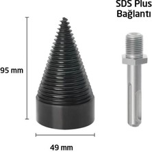 Vanckey Ahşap Şöminelik Odun Kütük Ayırma Yarma Matkap Ucu 49 mm