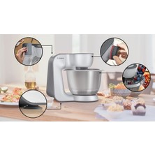 Bosch MUM58359 Serie 4, Mutfak Makinesi, MUM 5, 1000 W, Metalik inoks gümüş
