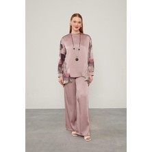 Levidor Lêvi D'or - Desenli Şifon Pantolonlu Ikili Takım