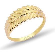 ÇGK KUYUMCULUK  Yaprak Altın Yüzük CGKYZK0273