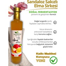 Sandaloz Sakızlı Elma Sirkesi 500 ml 2'li Paket - Organik Doğal Fermente