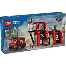 60414 LEGO City Itfaiye Kamyon ve Itfaiye Merkezi 843 Parça +6 Yaş