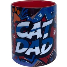 Dearenscom Cat Dad Tasarım Baskılı Kupa