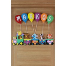 Renkli Hayallerim Markos Isimli Trenli Bebek ve Hastane Odası Kapı Süsü
