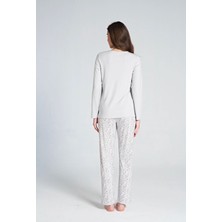 Kadın Uzun Kol  Büyük Beden Pijama Takımı