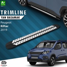 S-Dizayn Peugeot Rifter Uzun Şase TrimLine Gri Yan Basamak 220 Cm 2019 Üzeri A+ Kalite