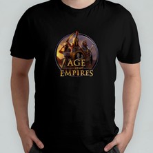 Pixxa Age Of Empires %100 Pamuklu Bisiklet Yaka T-Shirt Model 1