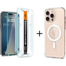 Spigen Apple iPhone 16 Pro Max Kılıf Ultra Hybrid Magfit + Glas.tr Ez Fit Slim Hd Kolay Kurulum Cam Ekran Koruyucu + Magsafe Özellikli Kılıf White - ACS08141