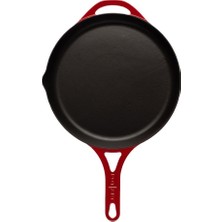 Potart 22CM Yuvarlak Düz Tava Parlak Kırmızı