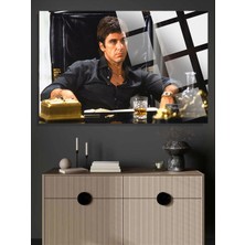 Taulart Tony Montana 4mm Lüks Kırılmaz Temperli Yüksek Çözünürlüklü Cam Tablo