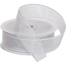 Ambalaj Pazarı Sim Şifon Gümüş Kurdele 30 mm - 20 mt
