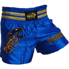 Pars Kick Boks Şortu Nakışlı Mavi