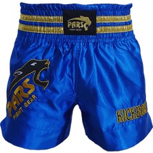 Pars Kick Boks Şortu Nakışlı Mavi