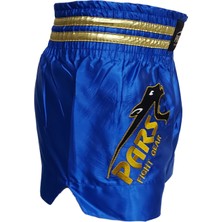 Pars Kick Boks Şortu Nakışlı Mavi