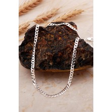 Sümer Telkari Gurmet 4,5 mm 55 cm İşlemeli İtalyan Gümüş Erkek Zincir Kolye 8070