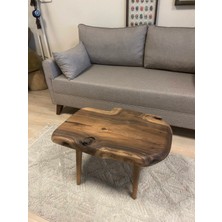Kastawoods 2180022 Ceviz El Yapımı Kütük Orta Sehpa 71 x 46, Yükseklik:46