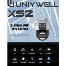 Unıywell 6 Mp Wıfı Kamera  2 Lens - Tam Renkli Gece Görüş - Su Geçirmez - 2 Yönlü Ses