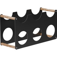 Tezgah Üstü, Masa Üstü 6'lı Metal Şaraplık