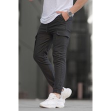 Serazat Erkek Kargo Pantolon Lastikli Paça Cüzdan Cepli Joger Pantolon