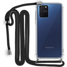 Piyasa Sepeti Samsung Galaxy S10 Lite Boyun Askılı Şeffaf Tank Kılıf