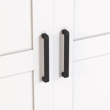 Dekorex DSD204-C-BEYAZ 4 Kapaklı Camlı Dosya Dolabı
