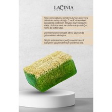 Lacinia Doğal Kabak Lifli Aloe Vera Sabunu 130 gr Yüz ve Vücut Bakımı Için Etkilidir