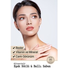 Lacinia Doğal Kabak Lifli Eşek Sütlü & Ballı Sabun 130 gr Yüz ve Vücut Bakımı Için Etkilidir