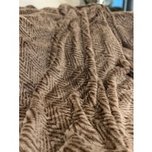 Peluş Örtü Kaymaz Koltuk Örtüsü Çizgi Desenli Koltuk Örtüsü 150 x 100 cm