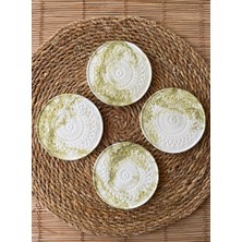 Vıvasto Dekoratif Beton Bardak Altlığı 4'lü Set (%100)TAŞTOZU