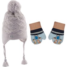 Kitti 1-4 Yaş Erkek Bebek & Çocuk Bere Eldiven 2'li Takım