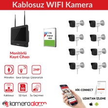 Hikvision 8 Kameralı Dahili Mikrofonlu Wıfı Ip Kamera Seti