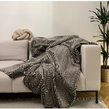Peluş Örtü Kaymaz Koltuk Örtüsü Çizgi Desenli Koltuk Örtüsü 200 x 75 cm