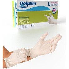 Dolphin Lateks Eldiven Pudralı (L) - 100'LÜ (Koli Içi 20 Kutu)